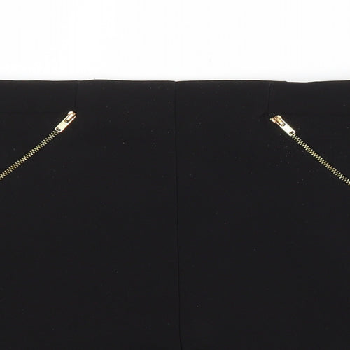 Lost Society Womens Black Polyester Hot Pants Shorts Size 10 L3 in Regular Zip