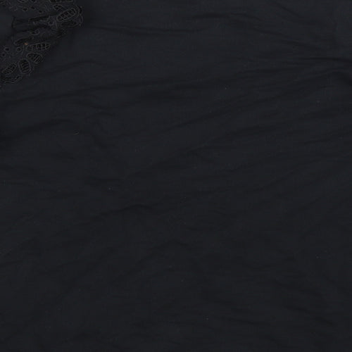 George Womens Black Cotton Pullover Sweatshirt Size S Pullover - Lace details