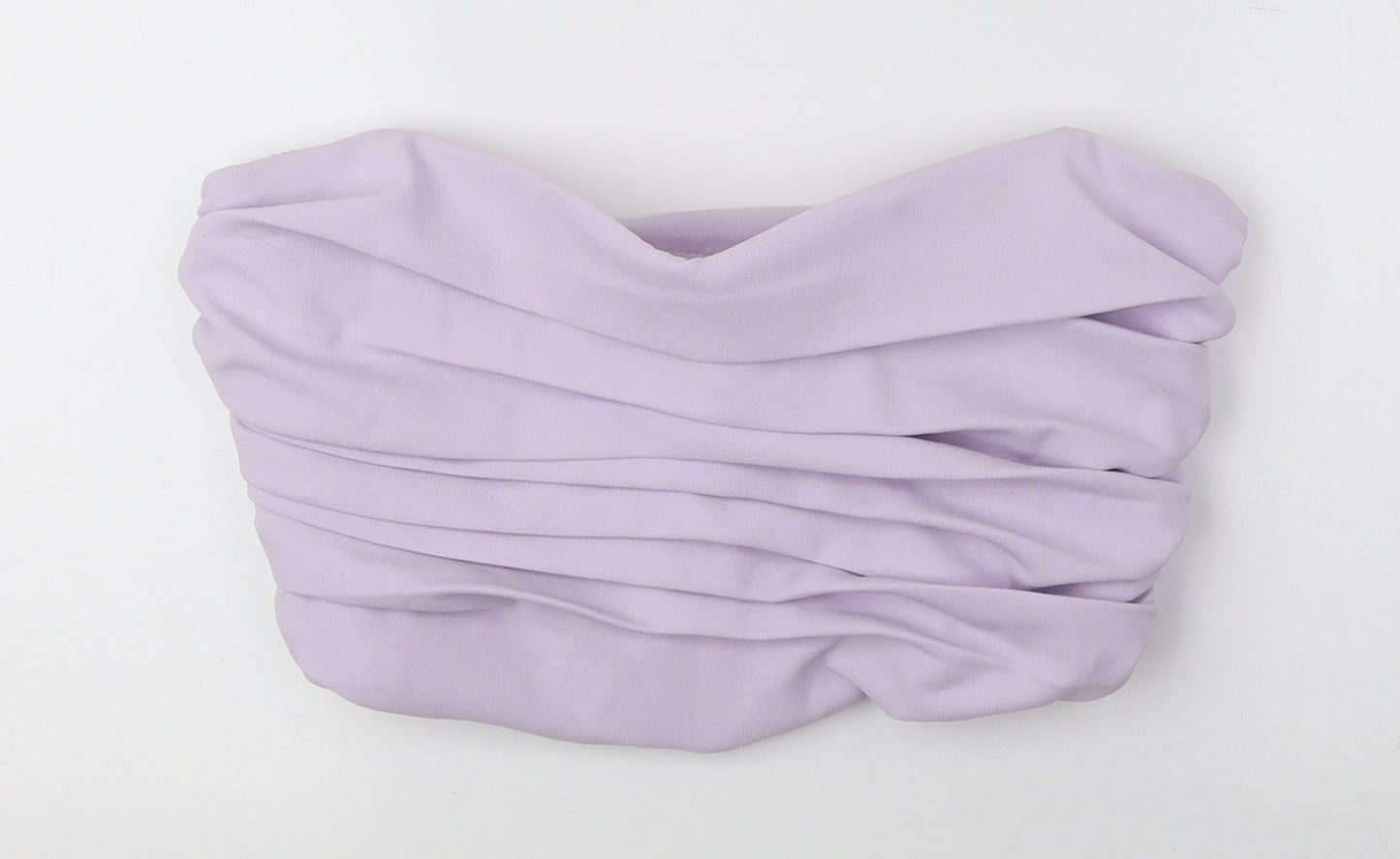 Zara Womens Purple Polyester Cropped Blouse Size M Off the Shoulder