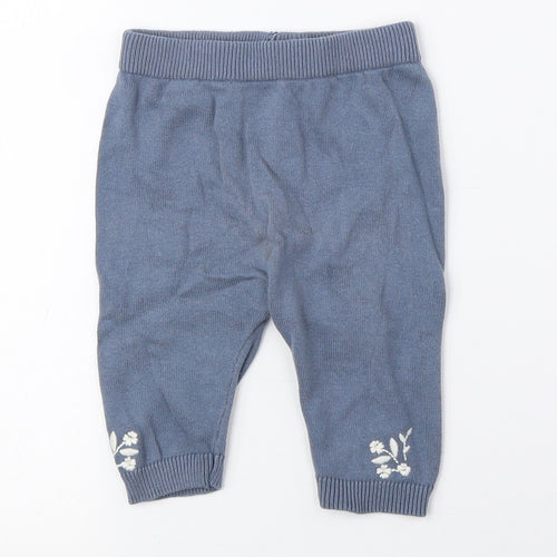 TU Baby Blue Cotton Jogger Leggings Size 0-3 Months Pullover