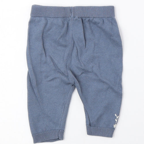 TU Baby Blue Cotton Jogger Leggings Size 0-3 Months Pullover