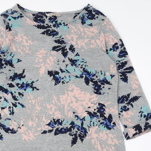 Marks and Spencer Womens Multicoloured Geometric Polyester Mini Size 14 Boat Neck Pullover