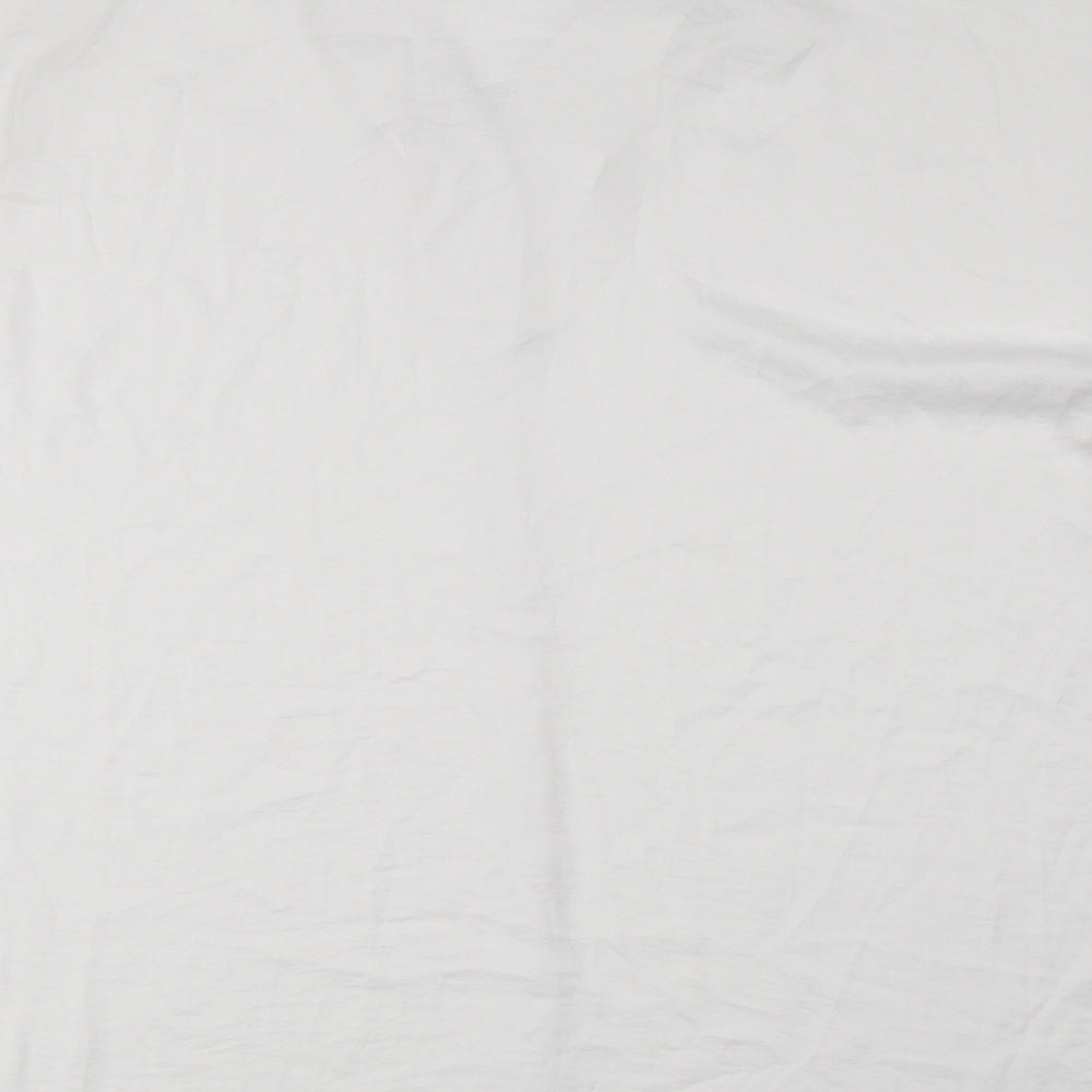 Marks and Spencer Womens Ivory Polyester Basic Blouse Size 18 V-Neck