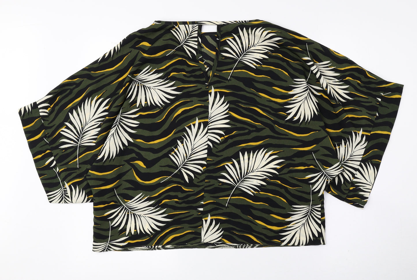 Dorothy Perkins Womens Multicoloured Floral Polyester Cropped Blouse Size 10 Round Neck