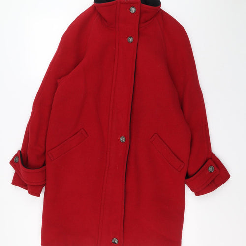Peter James Womens Purple Overcoat Coat Size S Zip