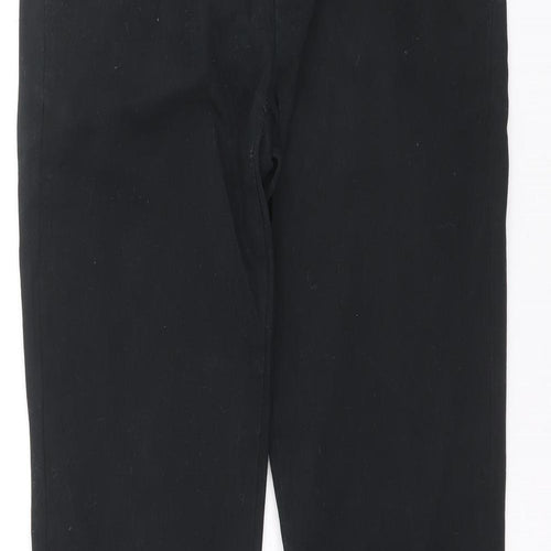 BIG STAR Womens Black Cotton Skinny Jeans Size M L32 in Relaxed Zip