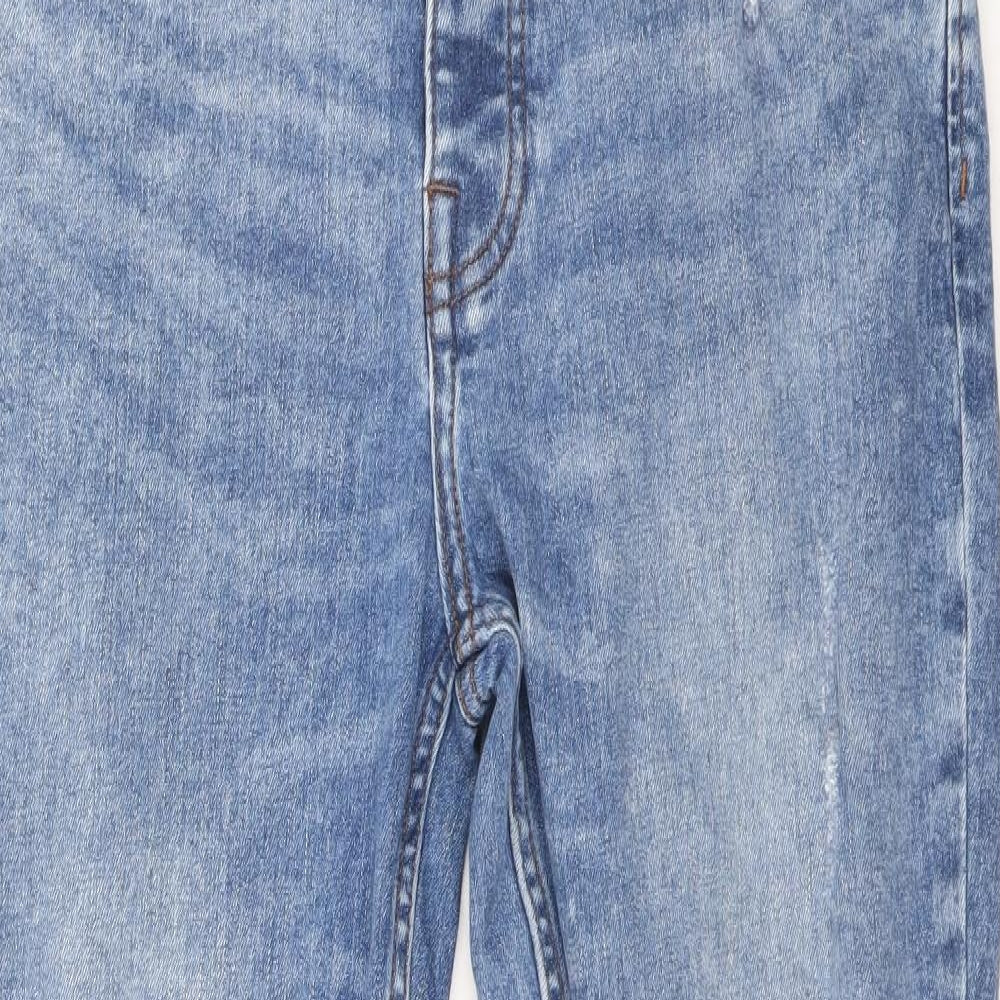 Denim & Co. Womens Blue Cotton Skinny Jeans Size 8 L30 in Regular Zip