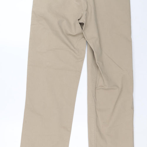 boston crew Mens Beige Cotton Straight Jeans Size S L29 in Regular Zip