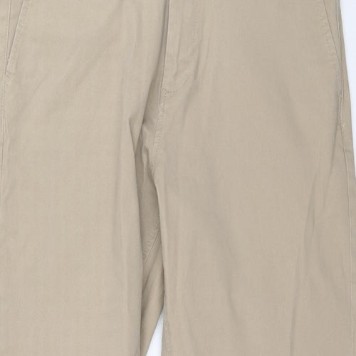 boston crew Mens Beige Cotton Straight Jeans Size S L29 in Regular Zip