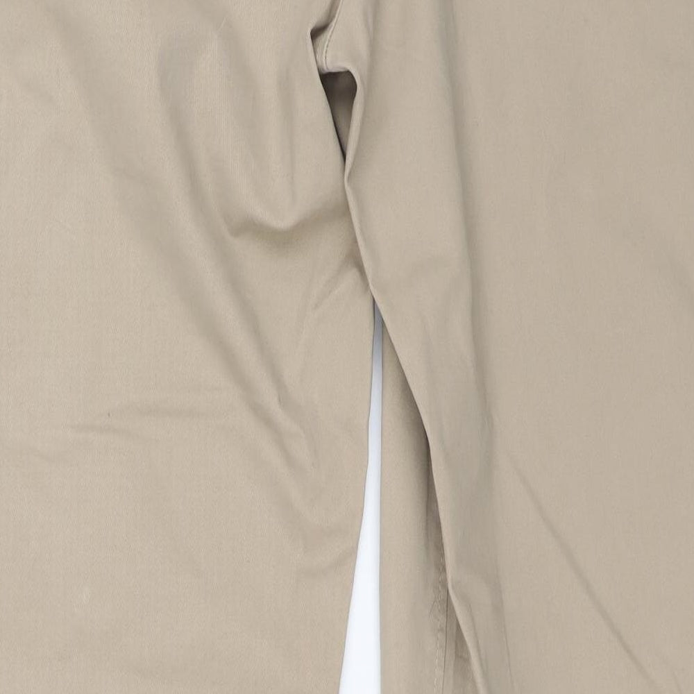 boston crew Mens Beige Cotton Straight Jeans Size S L29 in Regular Zip