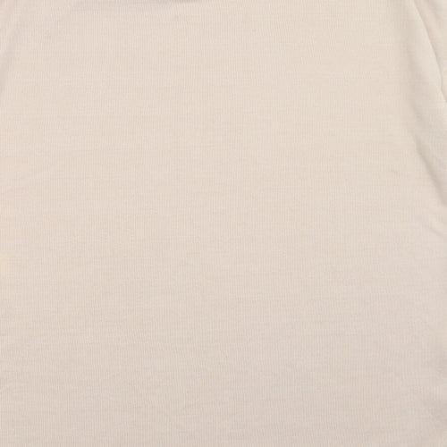 New Look Womens Beige Crew Neck Polyester Pullover Jumper Size S