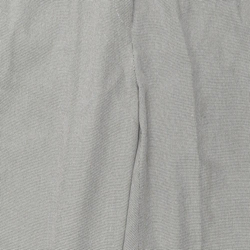 Dorothy Perkins Womens Grey Check Polyester Carrot Trousers Size 12 L26 in Regular Button