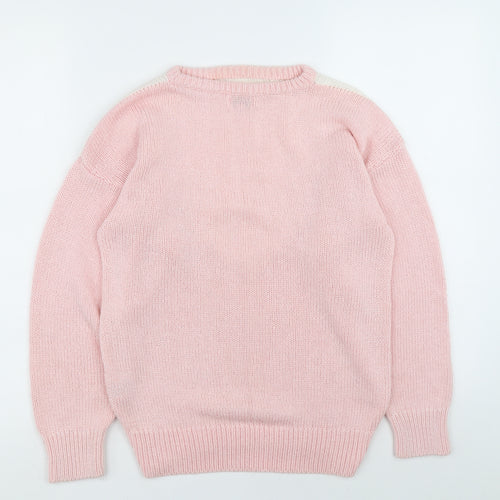 Planet Womens Pink Roll Neck Viscose Pullover Jumper Size S