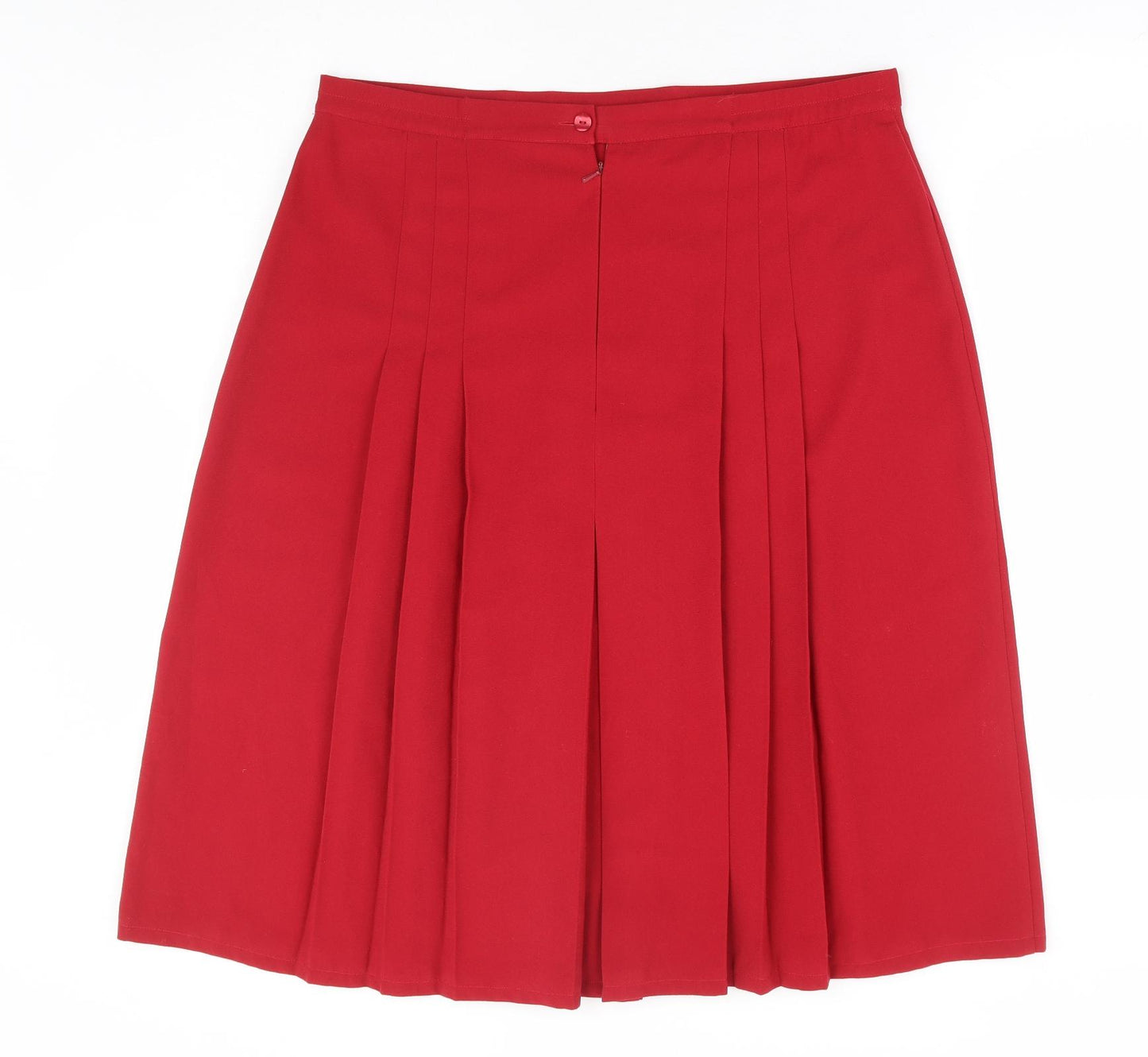 EWM Womens Red Polyester A-Line Skirt Size 18 Zip