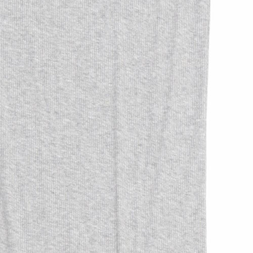 Topshop Womens Grey Polyester Tank Dress Size 8 V-Neck Tie - Ribbed