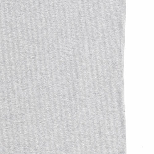 Topshop Womens Grey Polyester Tank Dress Size 8 V-Neck Tie - Ribbed