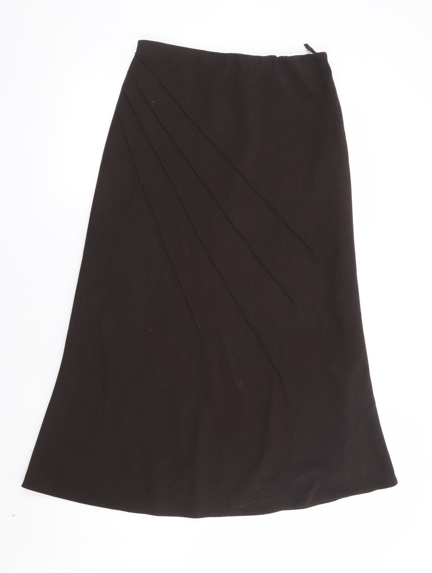 Mia Moda Womens Brown Polyester A-Line Skirt Size 12