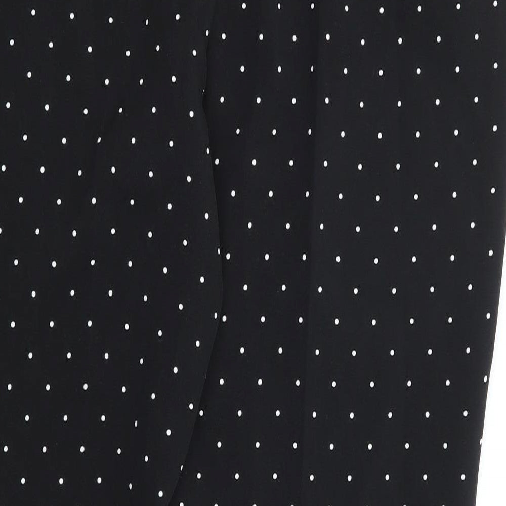 George Womens Black Polka Dot Polyester Trousers Size 14 L28 in Regular Zip