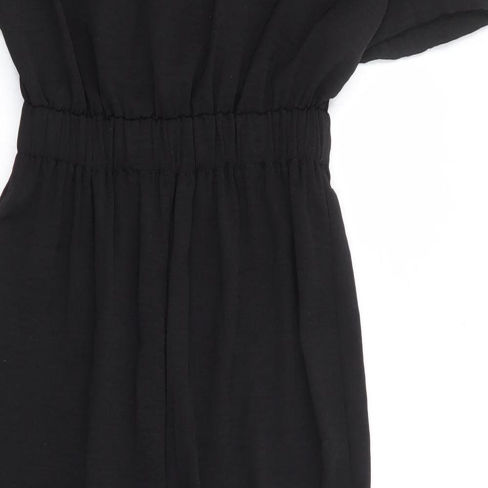 New Look Womens Black Polyester Jumpsuit One-Piece Size 12 L29 in Button