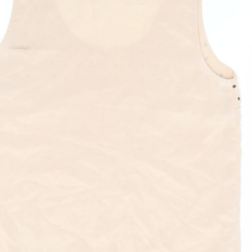 Oasis Womens Beige Polyester Basic Tank Size 16 Scoop Neck