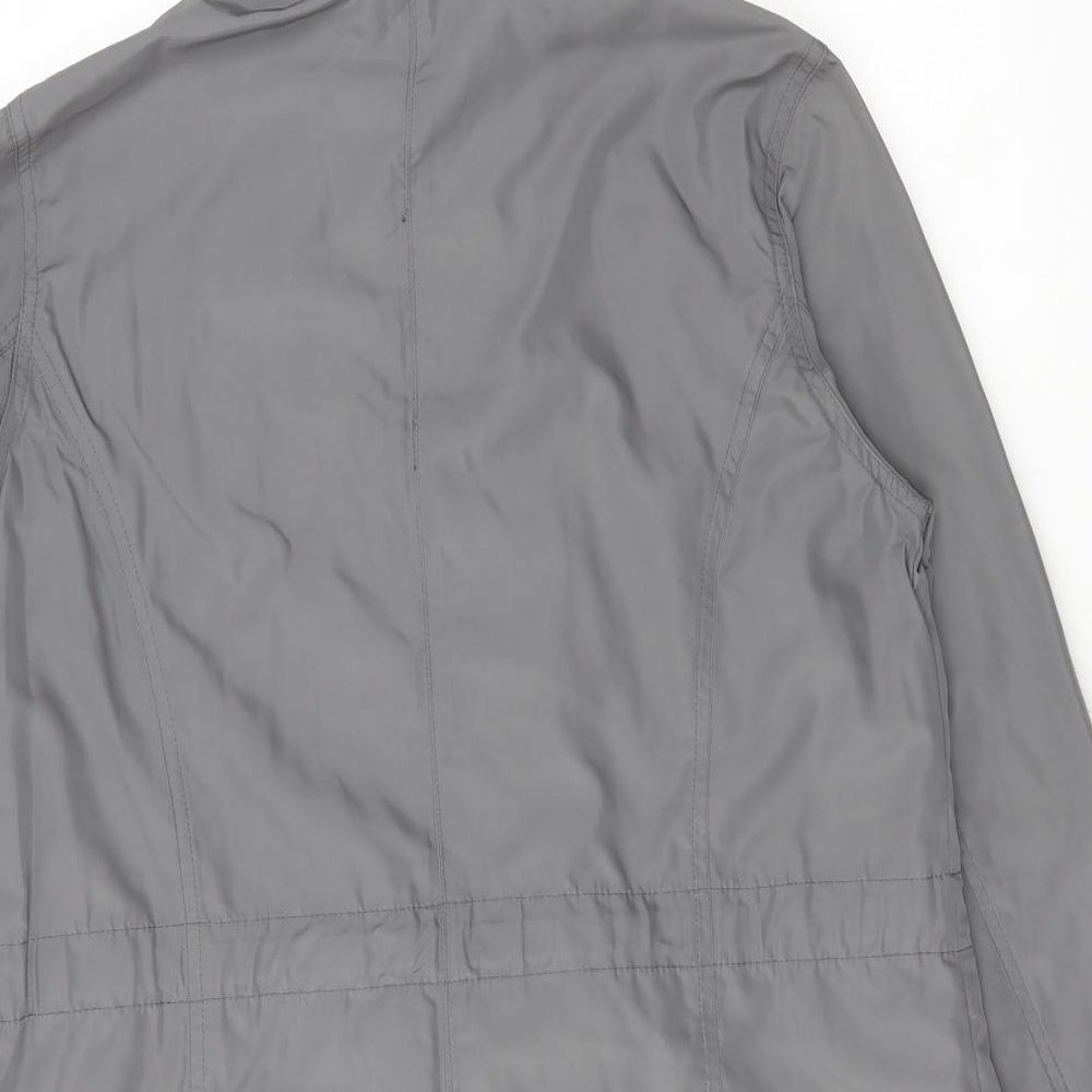 George Womens Grey Parka Coat Size 14 Zip
