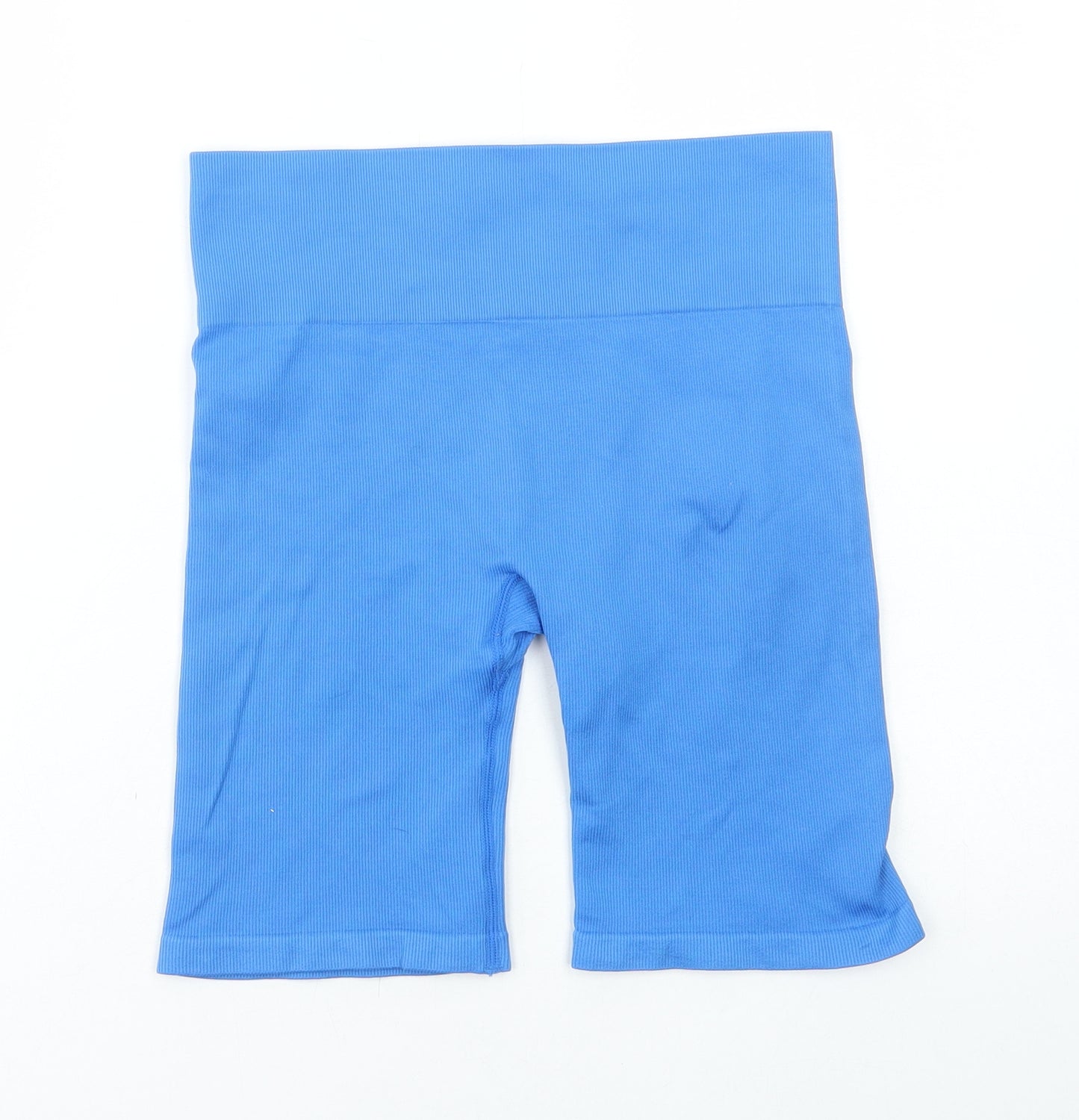 Primark Womens Blue Nylon Biker Shorts Size S L9 in Regular Pull On