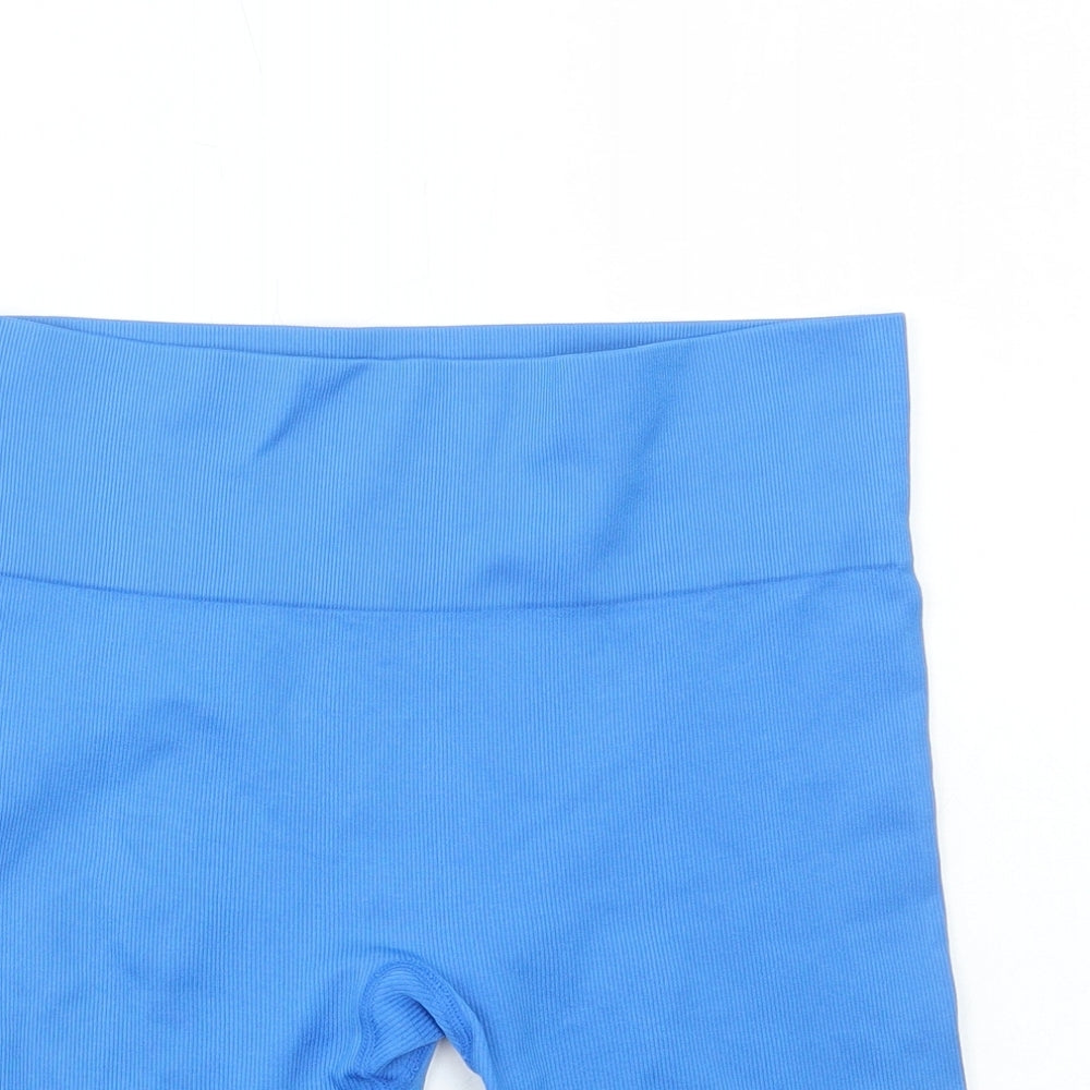 Primark Womens Blue Nylon Biker Shorts Size S L9 in Regular Pull On