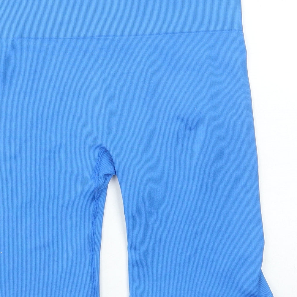Primark Womens Blue Nylon Biker Shorts Size S L9 in Regular Pull On