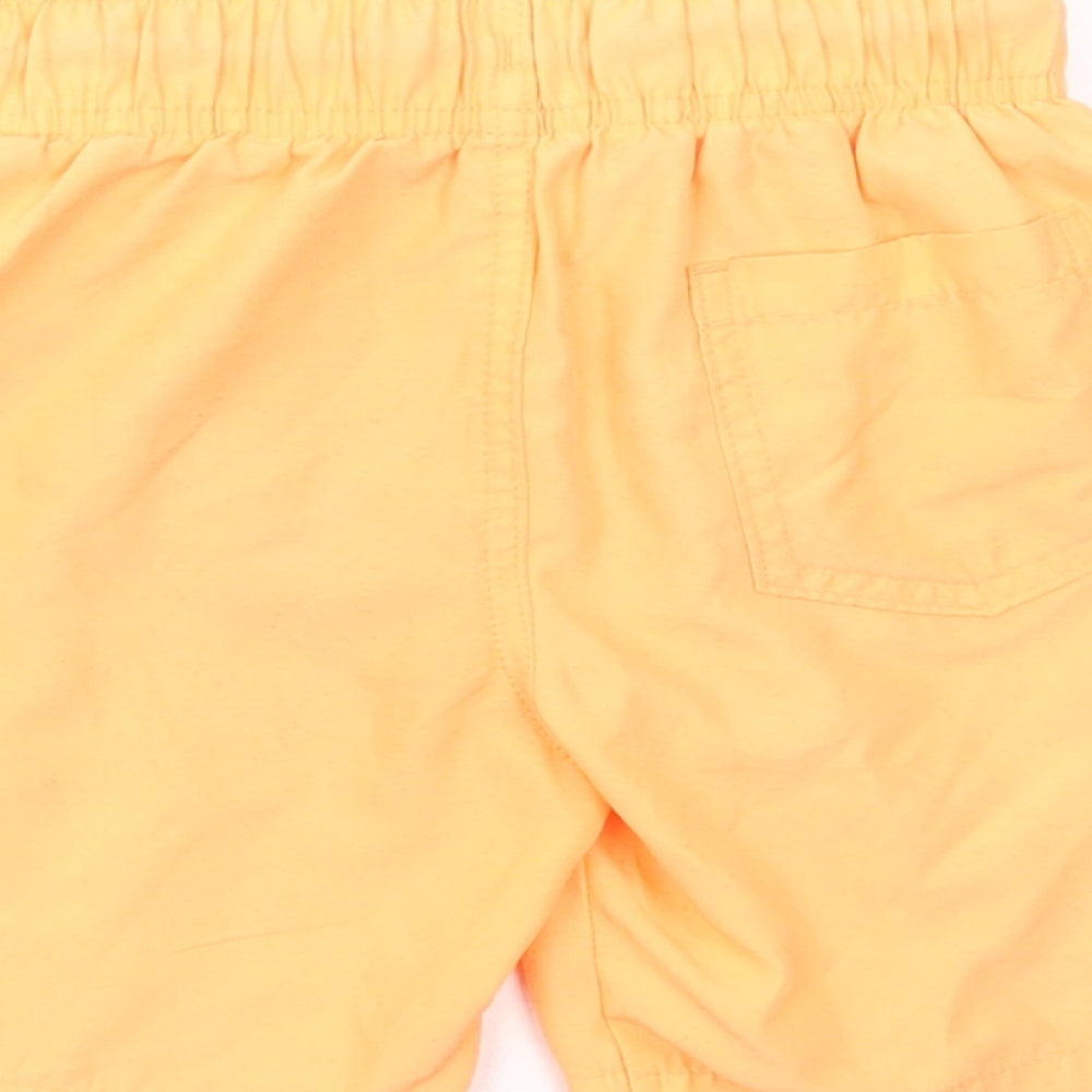 Primark Boys Orange Polyester Sweat Shorts Size 4-5 Years Regular Drawstring - Swim Shorts