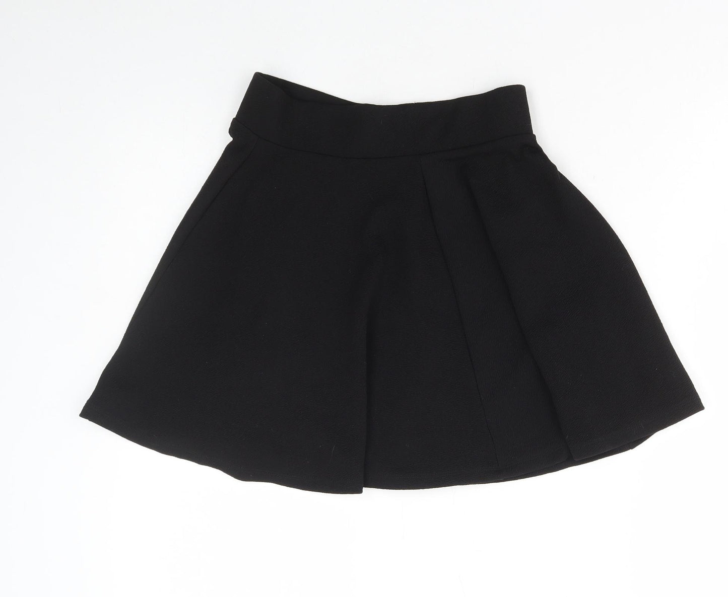 New Look Girls Black Polyester Skater Skirt Size 12-13 Years Regular Pull On