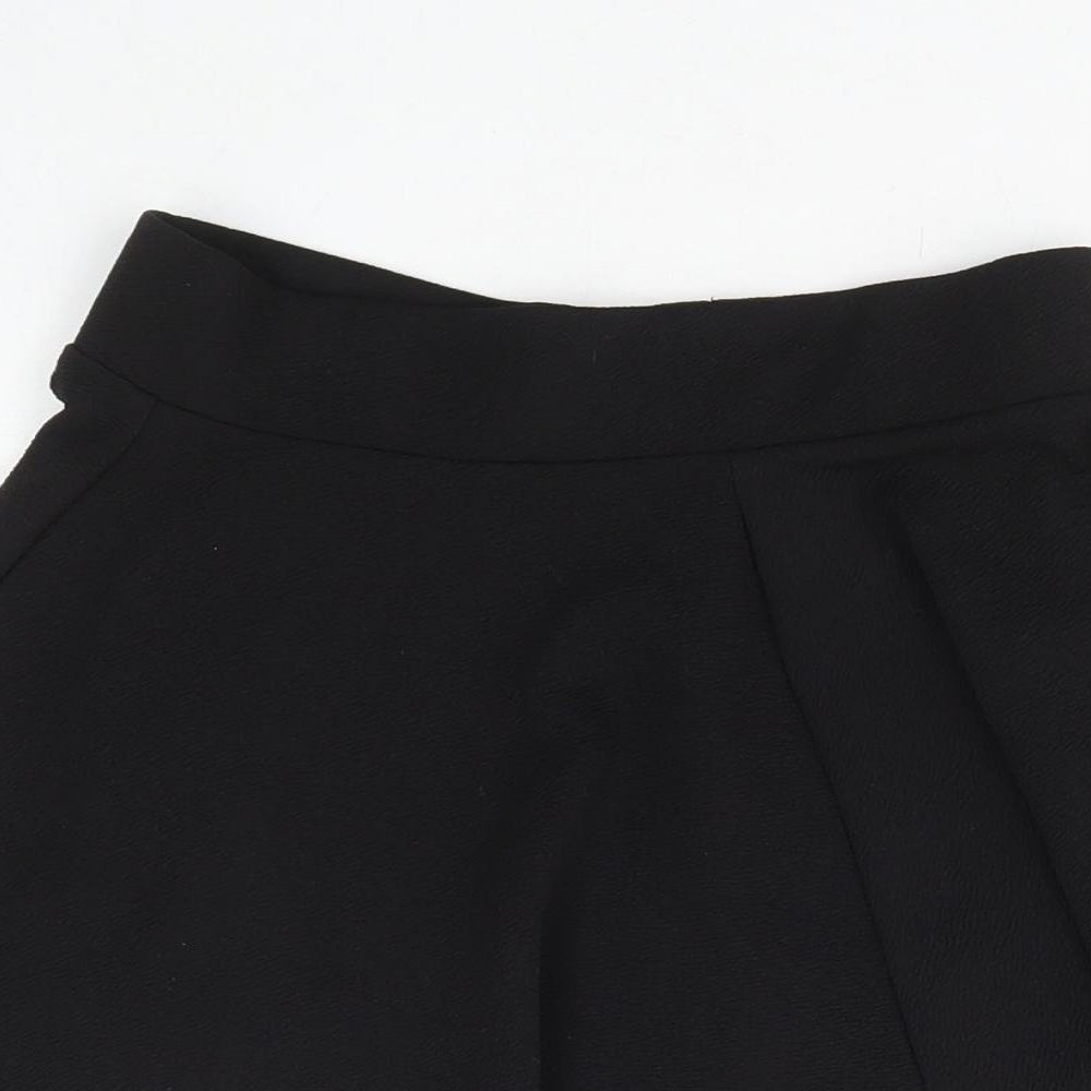 New Look Girls Black Polyester Skater Skirt Size 12-13 Years Regular Pull On