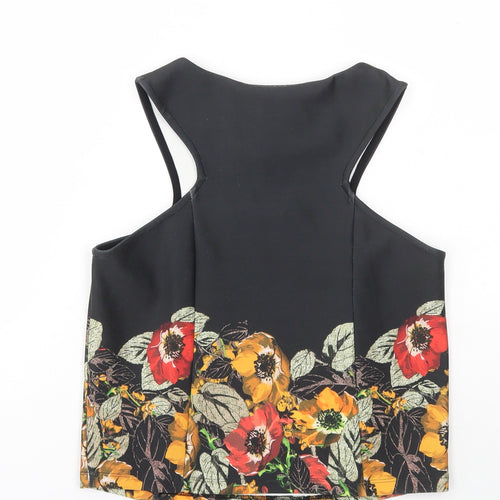 NEXT Womens Multicoloured Floral Polyester Basic T-Shirt Size 6 Round Neck