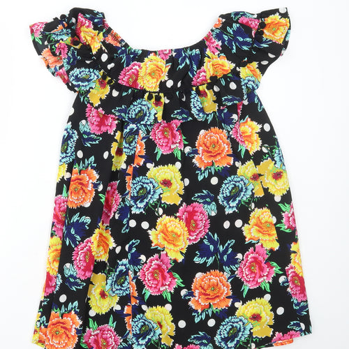 ASOS Womens Multicoloured Floral Polyester A-Line Size 10 Round Neck Pullover