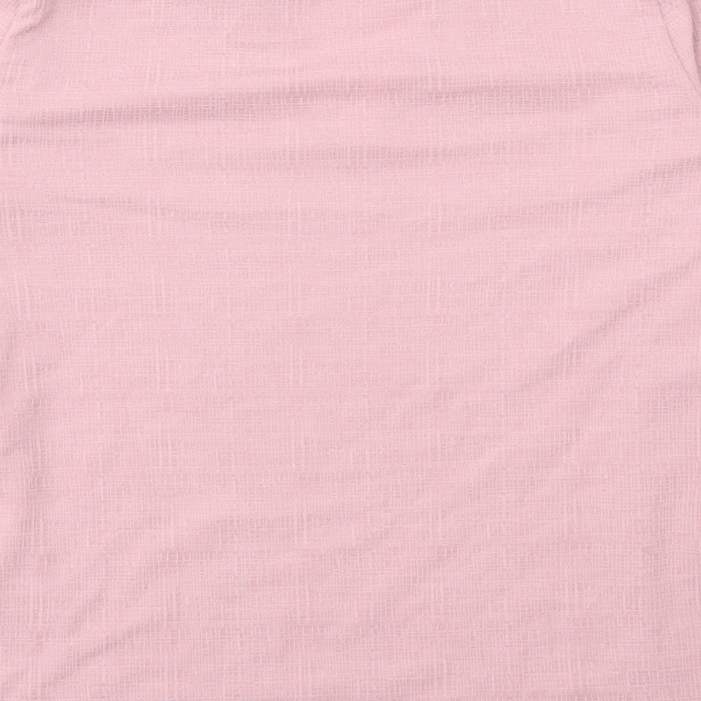 Matalan Womens Pink Polyester Basic T-Shirt Size 10 V-Neck
