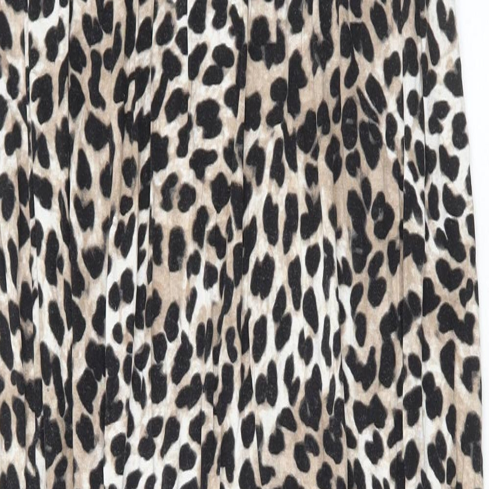 George Womens Brown Animal Print Viscose Maxi Size 20 Scoop Neck Pullover - Leopard Print