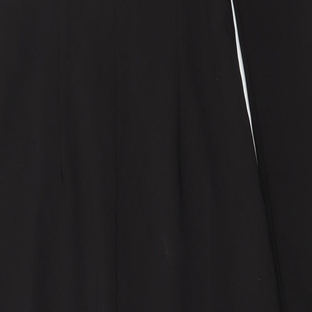 Zara Womens Black Polyester Pencil Dress Size S One Shoulder Zip