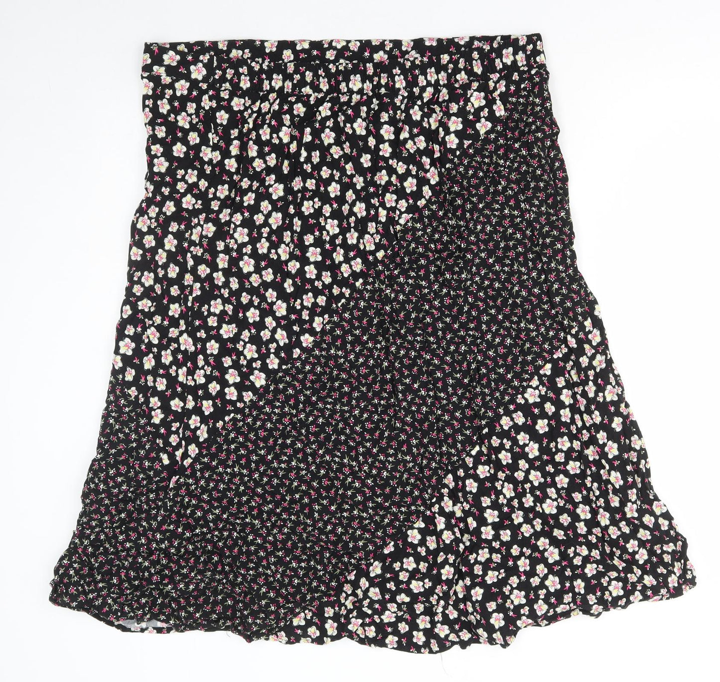 Isle Collections Womens Multicoloured Floral Viscose Flare Skirt Size 22