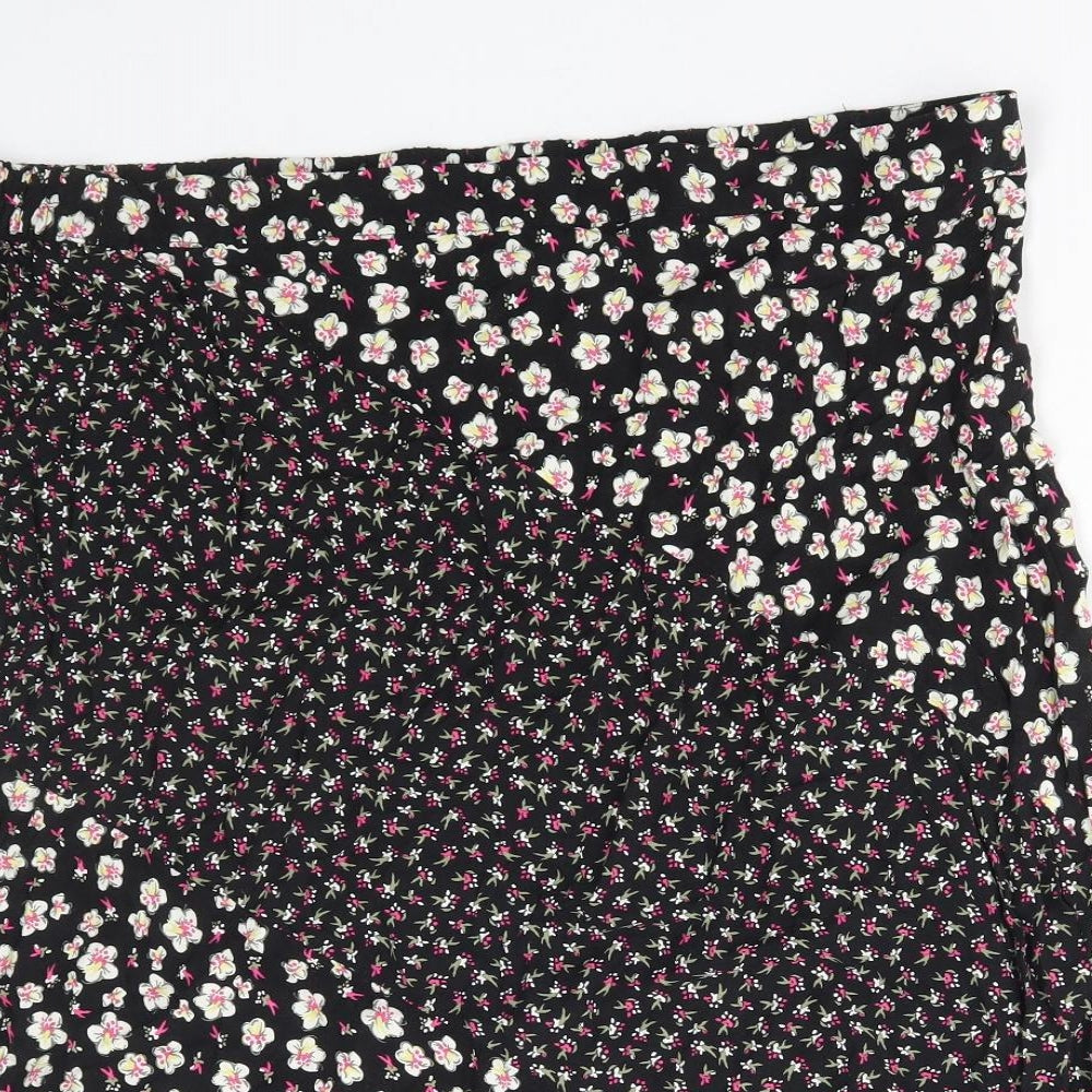 Isle Collections Womens Multicoloured Floral Viscose Flare Skirt Size 22