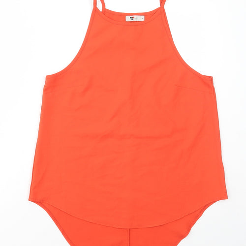 TEMT Womens Orange Polyester Camisole Tank Size 10 Round Neck