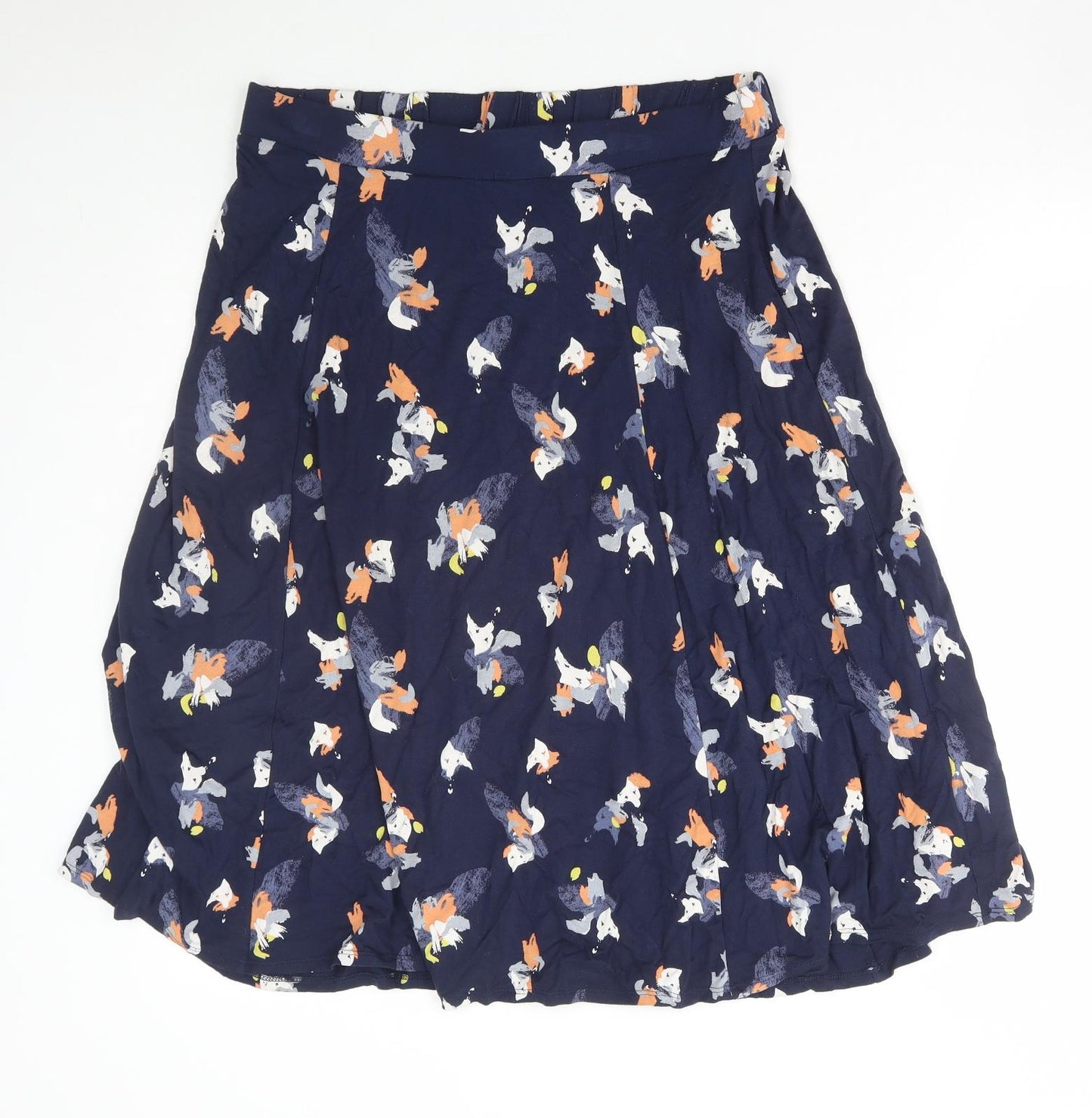 Marks and Spencer Womens Multicoloured Geometric Viscose Flare Skirt Size 14