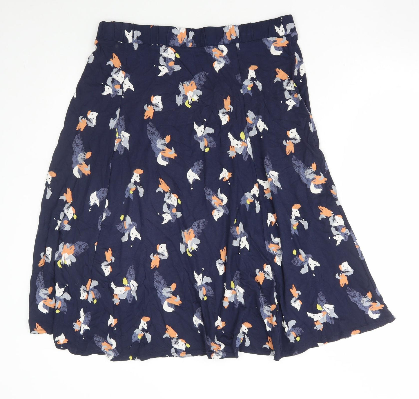 Marks and Spencer Womens Multicoloured Geometric Viscose Flare Skirt Size 14