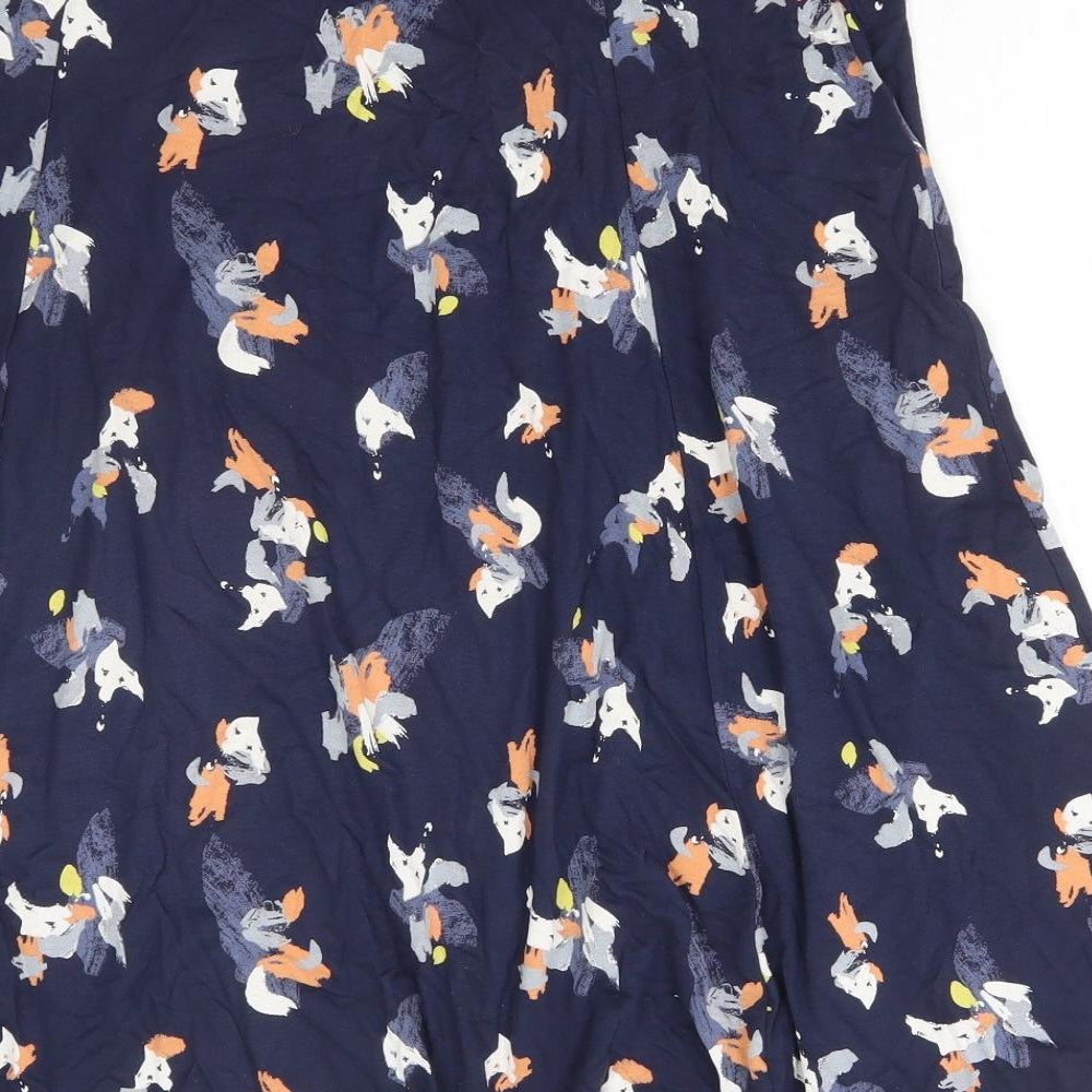Marks and Spencer Womens Multicoloured Geometric Viscose Flare Skirt Size 14