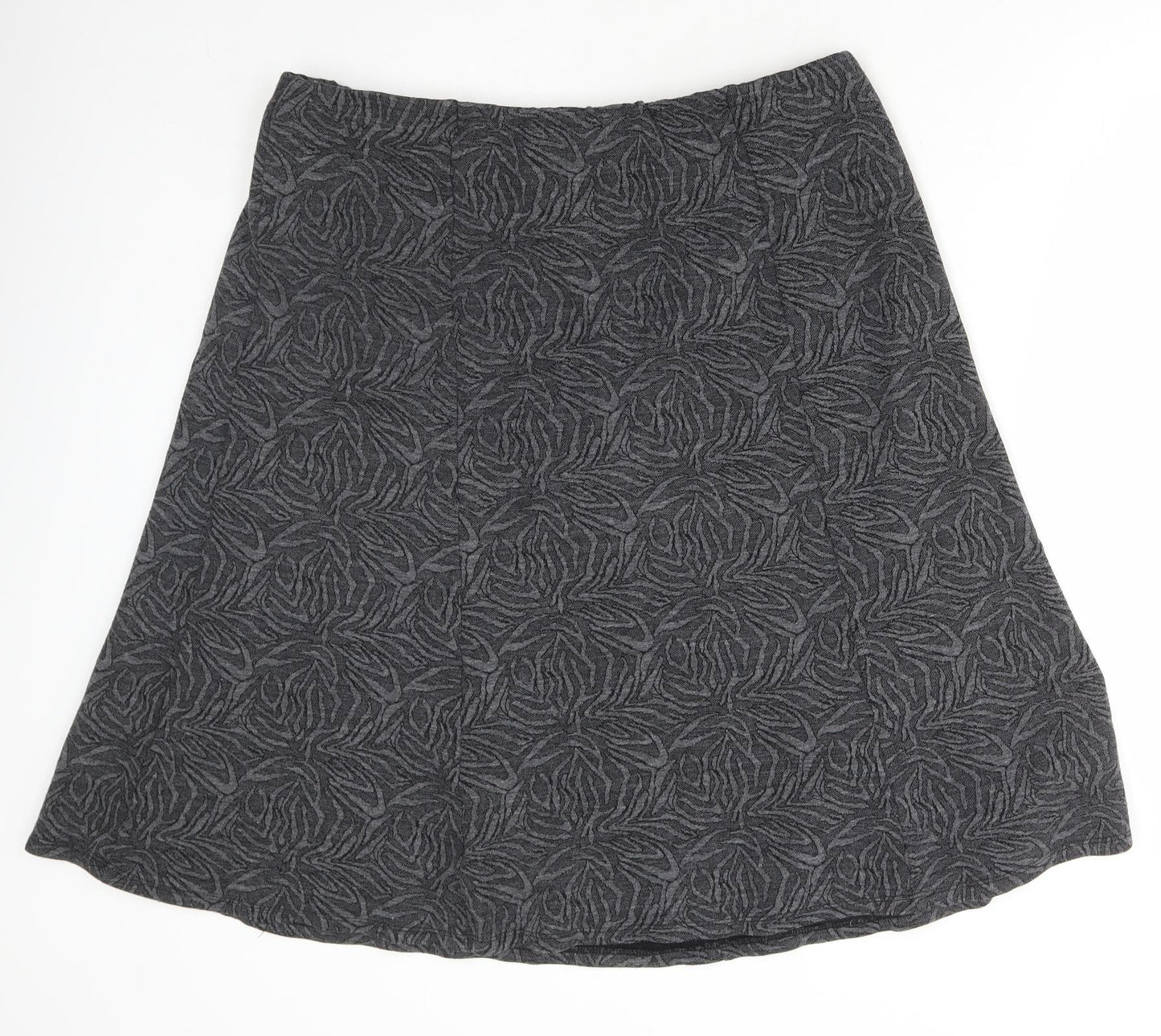 Eastex Womens Grey Geometric Polyester Flare Skirt Size 20