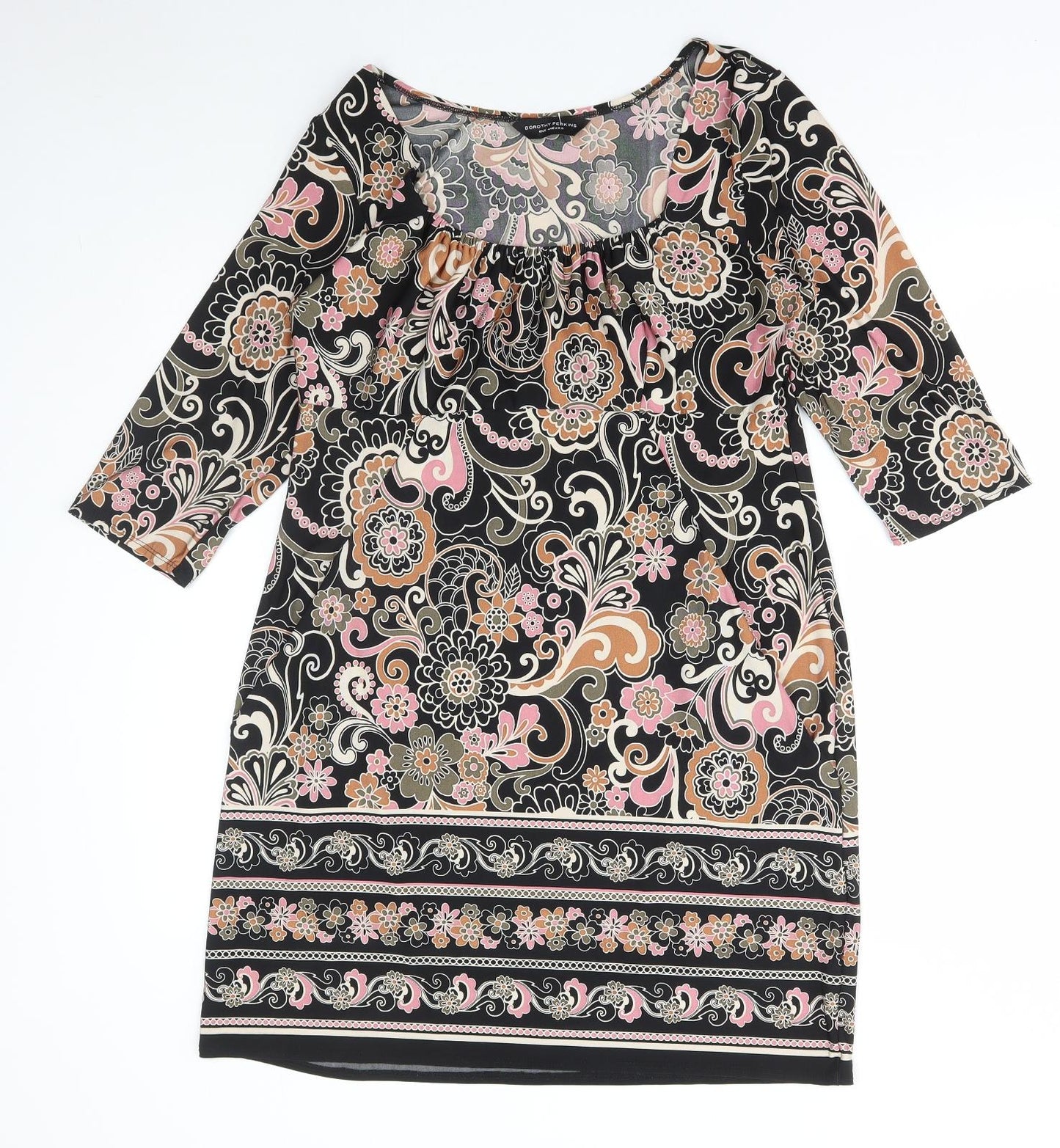 Dorothy Perkins Womens Multicoloured Floral Polyester A-Line Size 16 Scoop Neck Pullover