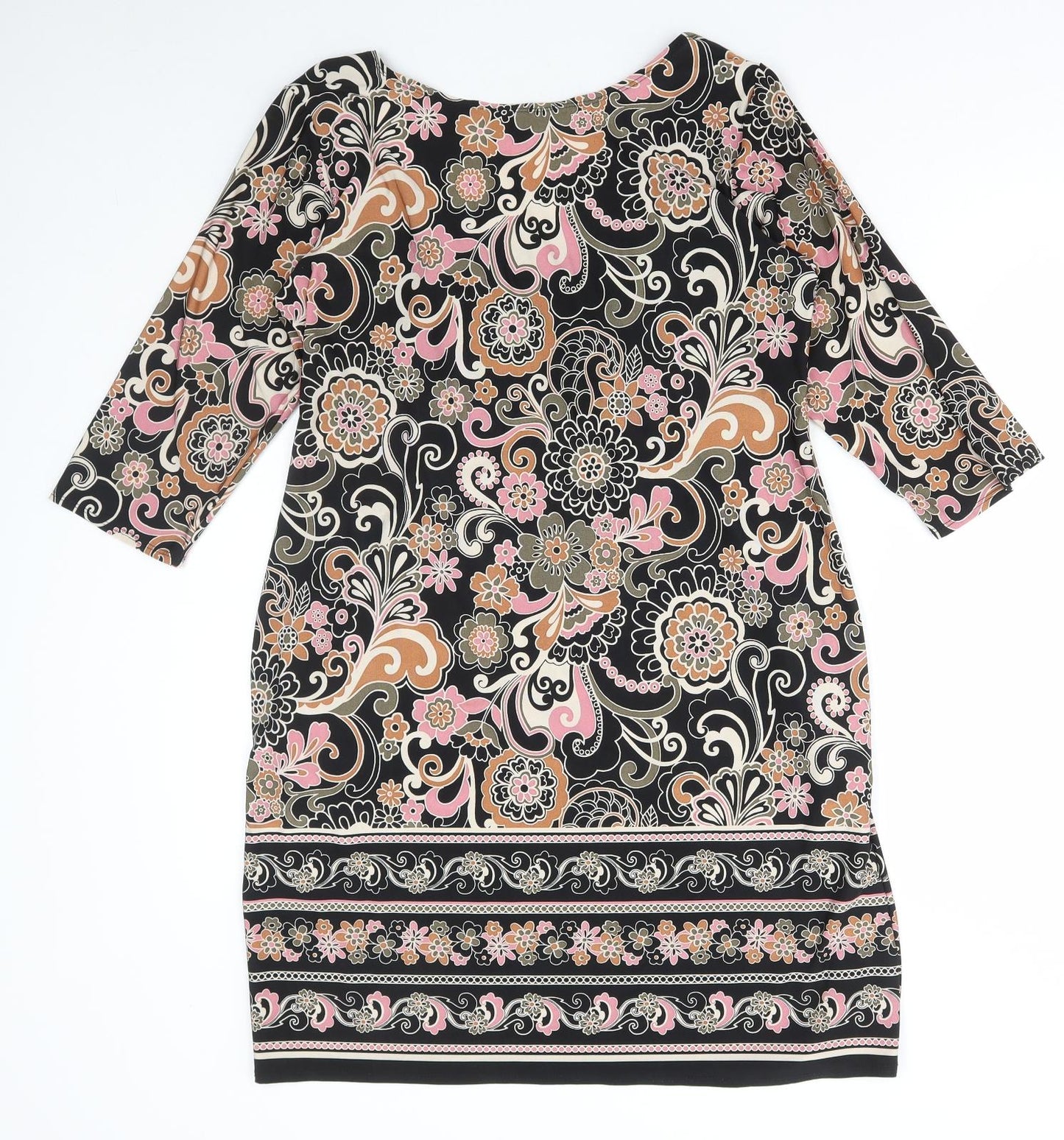 Dorothy Perkins Womens Multicoloured Floral Polyester A-Line Size 16 Scoop Neck Pullover