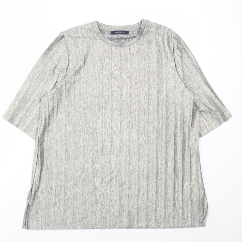 Marks and Spencer Womens Gold Polyester Basic T-Shirt Size 10 Round Neck