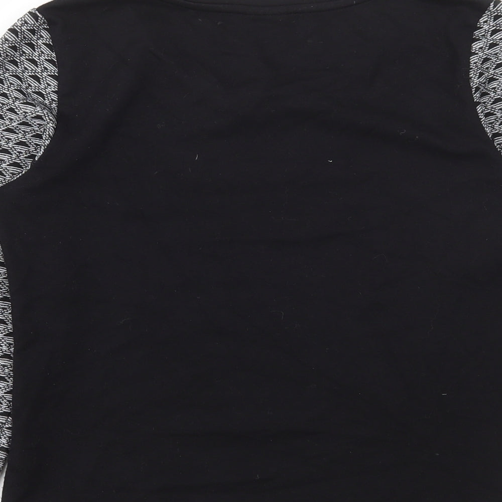 Vera Moda Womens Grey Geometric Polyester Basic T-Shirt Size S Round Neck