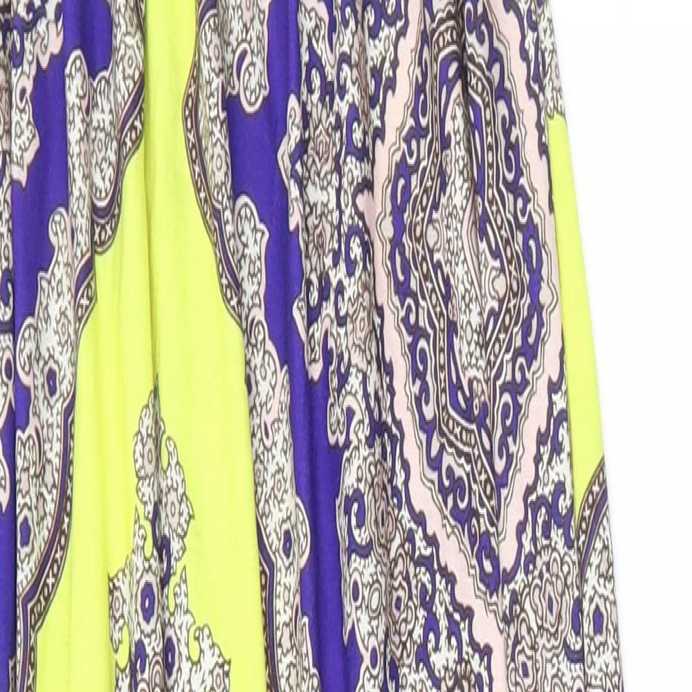 Boohoo Womens Multicoloured Geometric Polyester Maxi Size 4 Round Neck Pullover