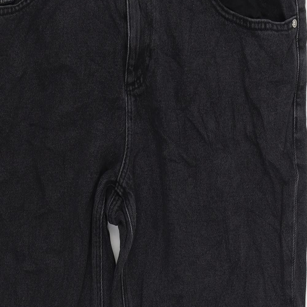 Asos Design Mens Black Cotton Straight Jeans Size 38 in L32 in Regular Zip