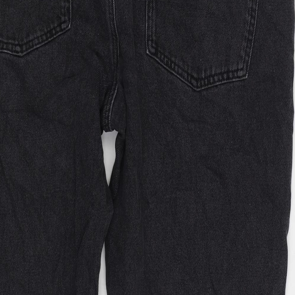 Asos Design Mens Black Cotton Straight Jeans Size 38 in L32 in Regular Zip
